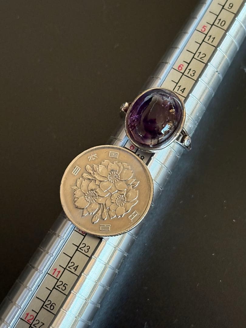 ❤️買い得　超レア　✳高品質 透明感拔群　宝石 スーパーセブン　リング　水晶置き物