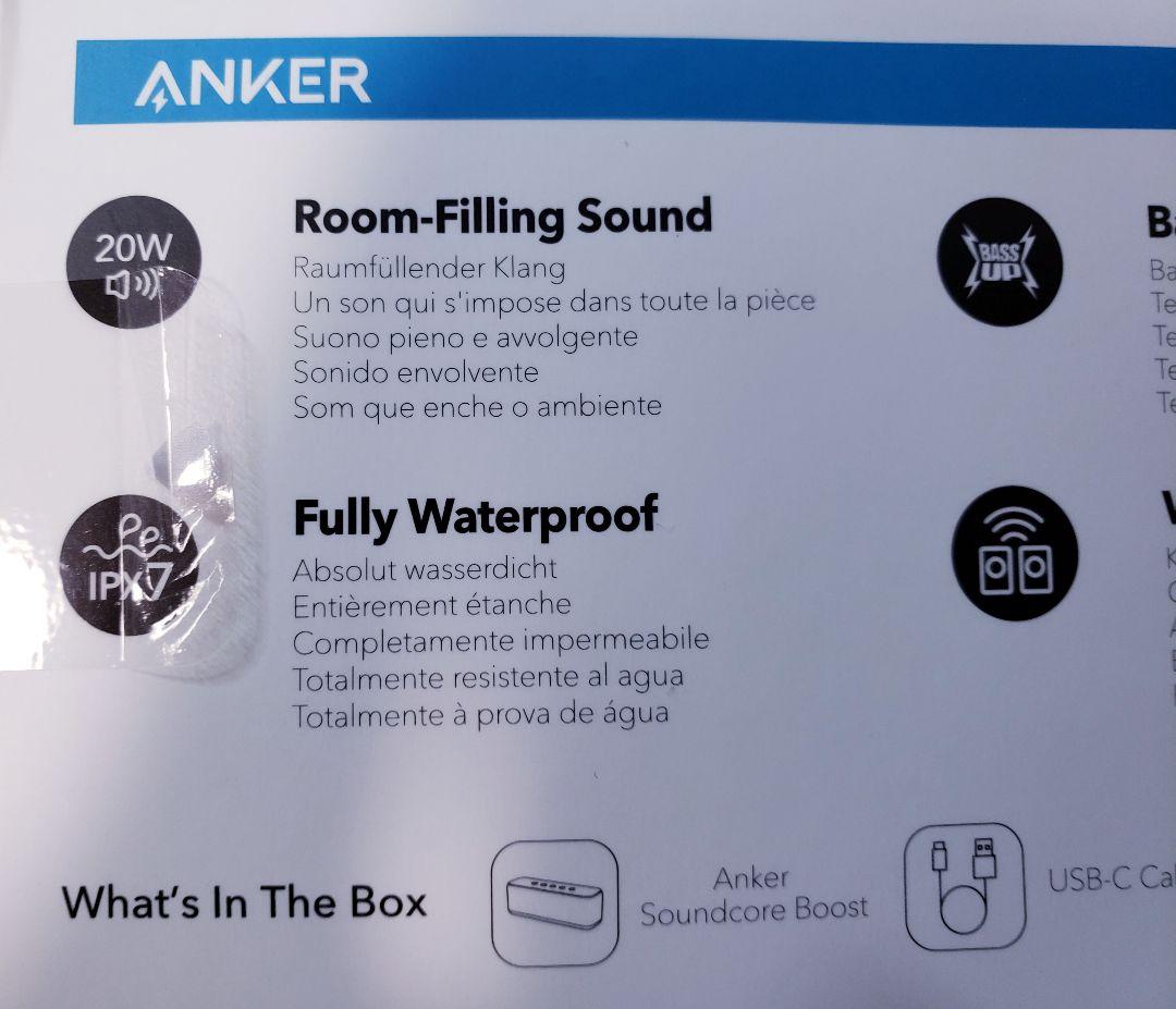 【新品未開封】第2世代Anker Soundcore Boost　防水スピーカー