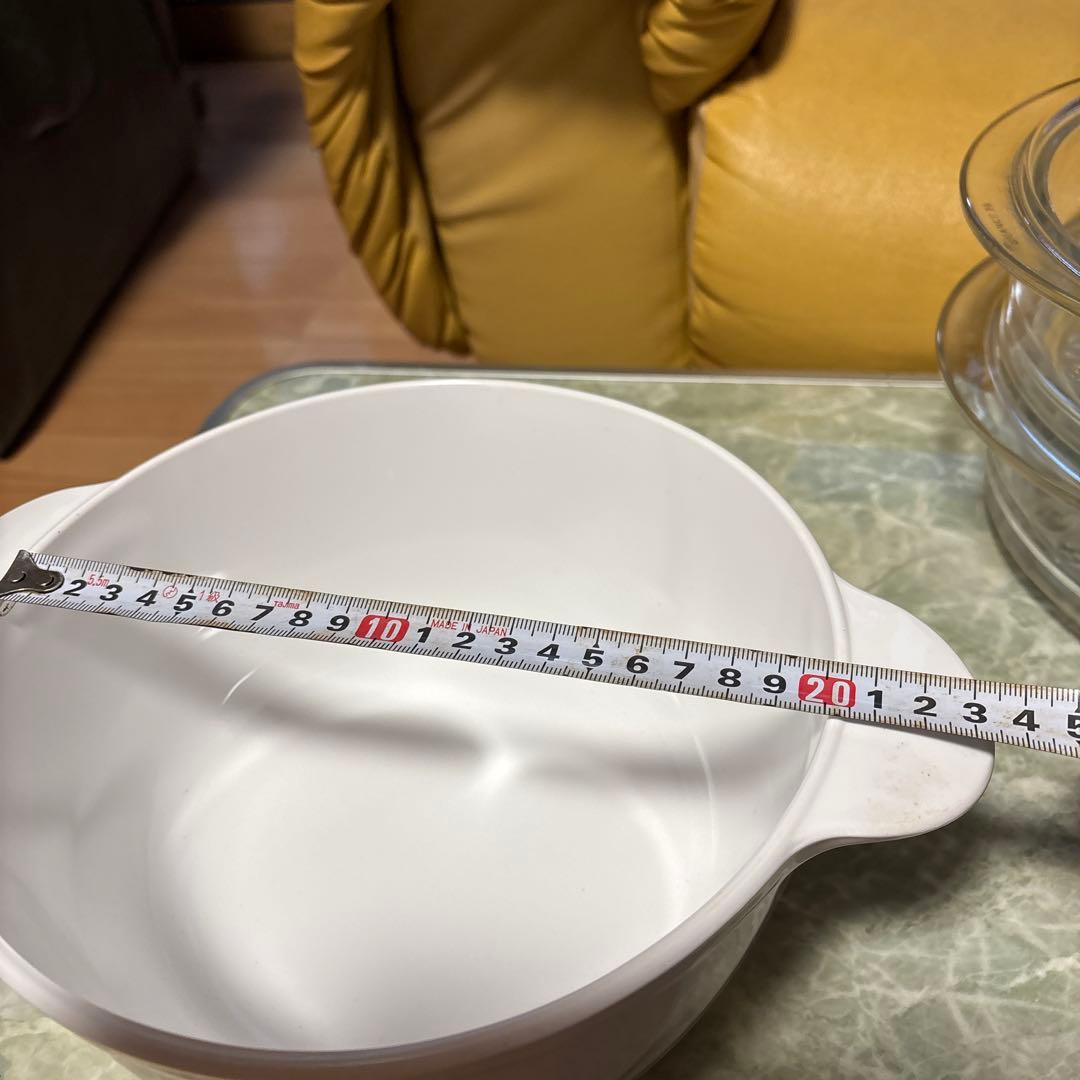 未使用フランス製リュミナルクガラス製蒸し器2段、説明書レシピ付