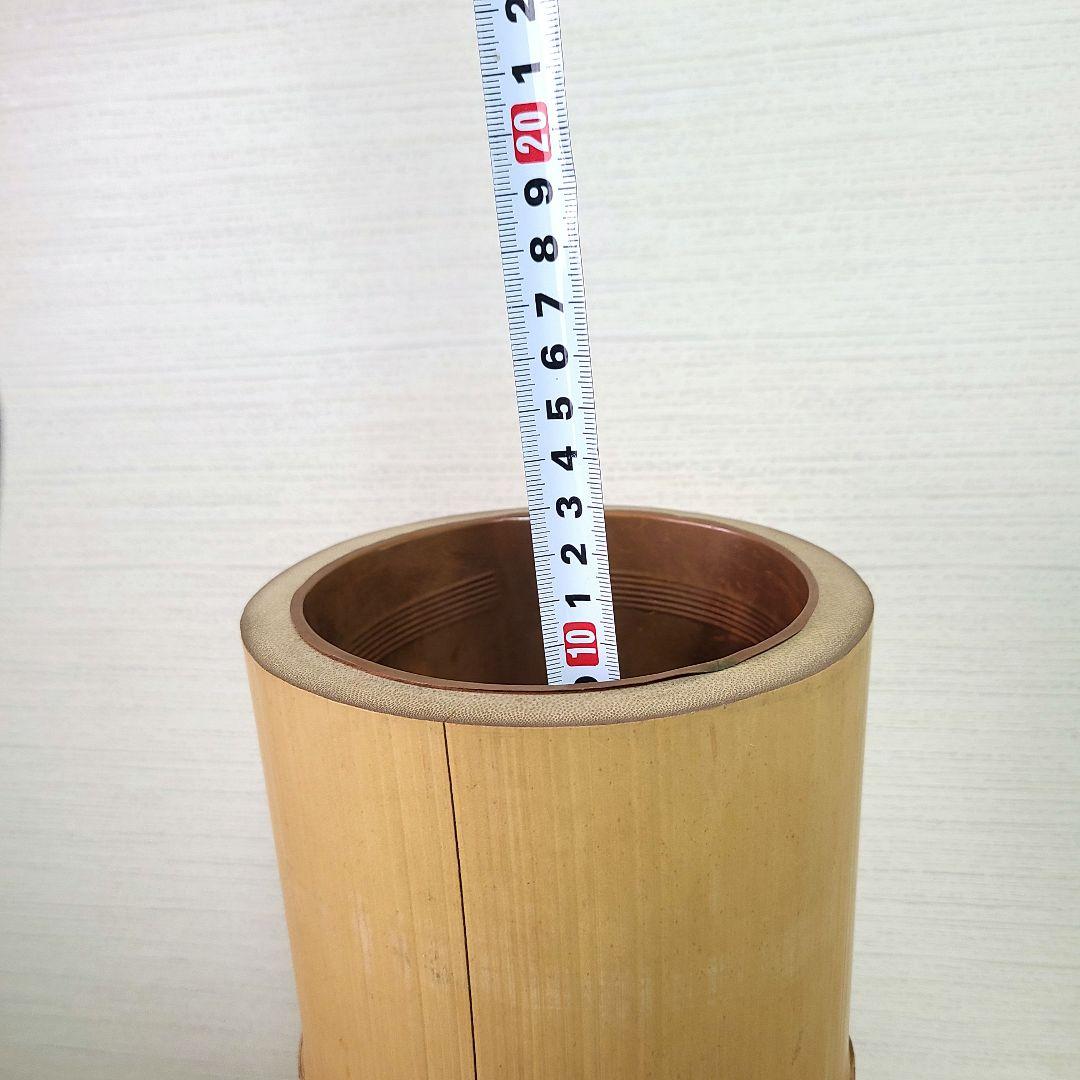 竹二重切 花器 華道具 根付竹製 花瓶 花器 華道 生け花 筒型 根付 竹細工