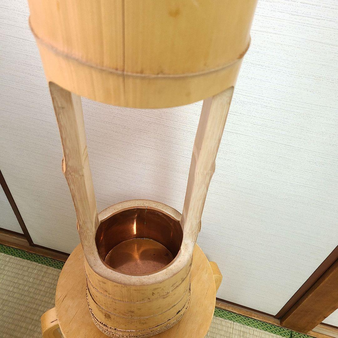 竹二重切 花器 華道具 根付竹製 花瓶 花器 華道 生け花 筒型 根付 竹細工