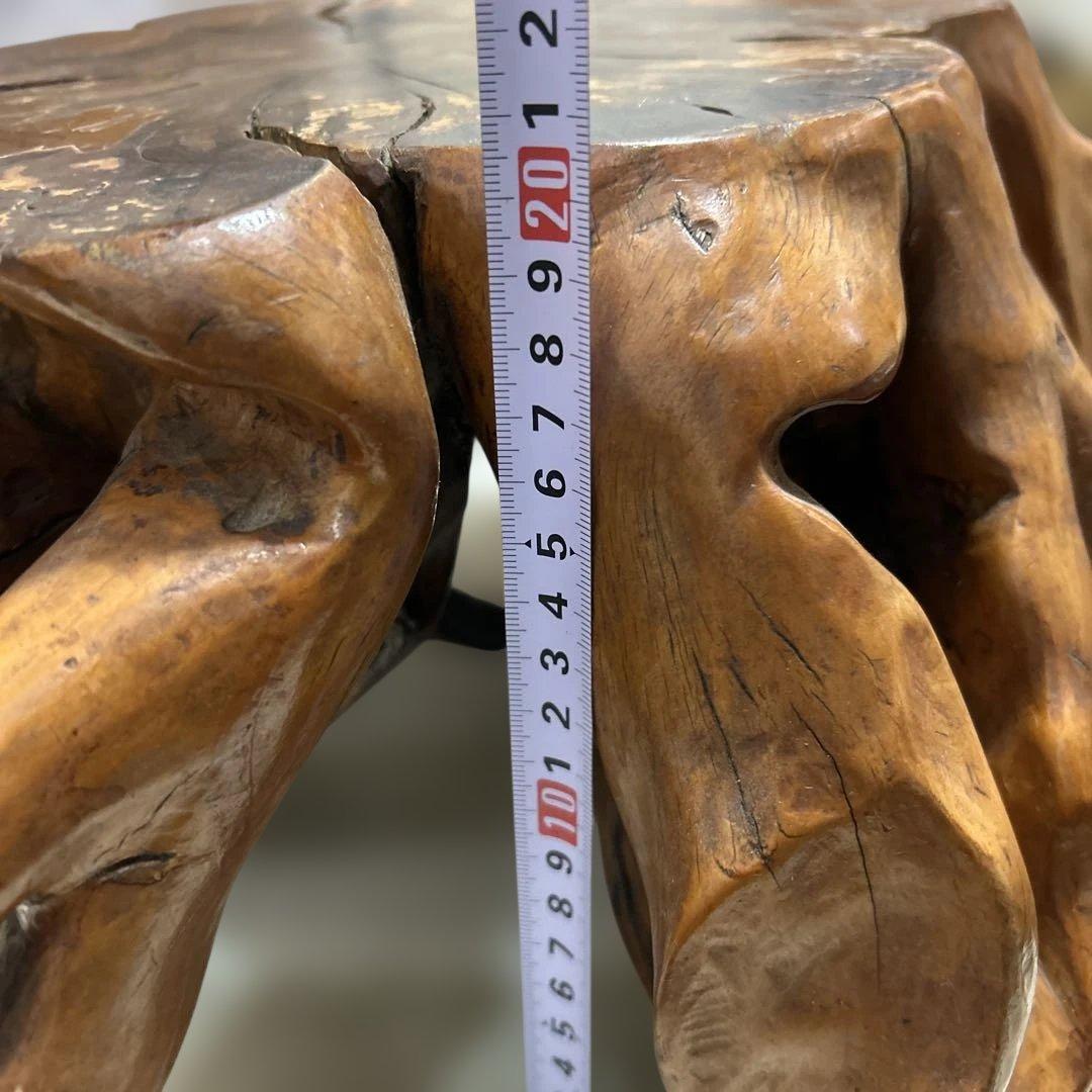 自然木 木の根 座卓 テーブル　台座 花台 切り株 レトロ 骨董 アンティーク