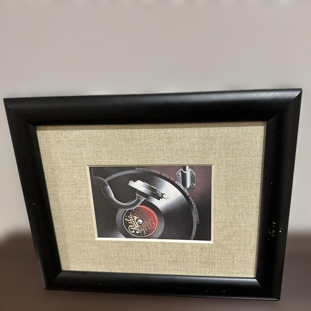 レコードプレーヤー グラフィックアート フレーム付き