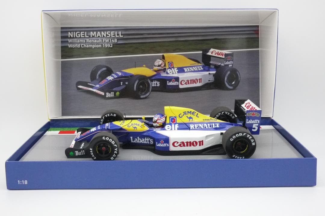 博1/18 ウィリアムズ FW14B キャメル N.マンセル チャンピオン