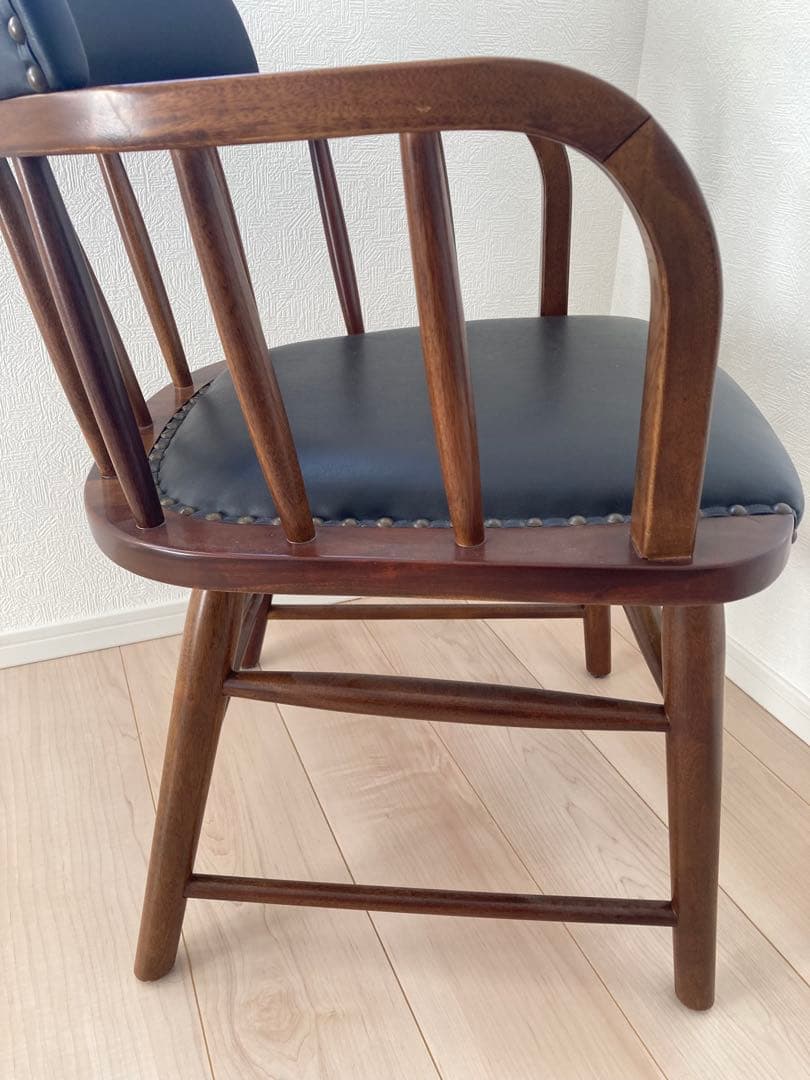 美品　アクメファニチャーOAKS ARM CHAIR / BLACK (PVC)