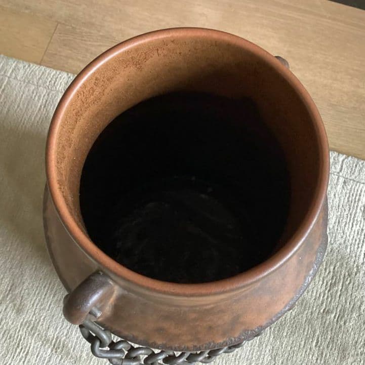 傘立て 庭　壺　玄関　花瓶　花器　60~70S　高さ41ドイツ　ミルク缶 陶器