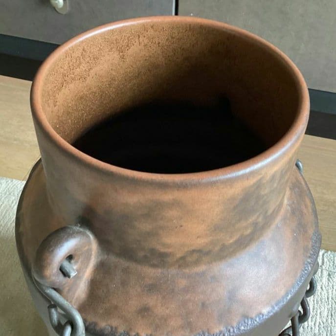 傘立て 庭　壺　玄関　花瓶　花器　60~70S　高さ41ドイツ　ミルク缶 陶器