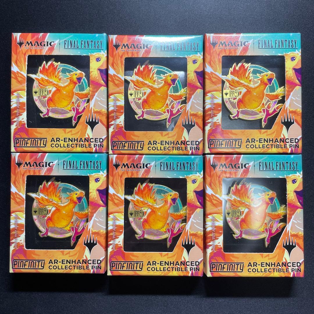 MTG FF チョコボ ピンバッジ ポストカード まとめ売り 6つずつ