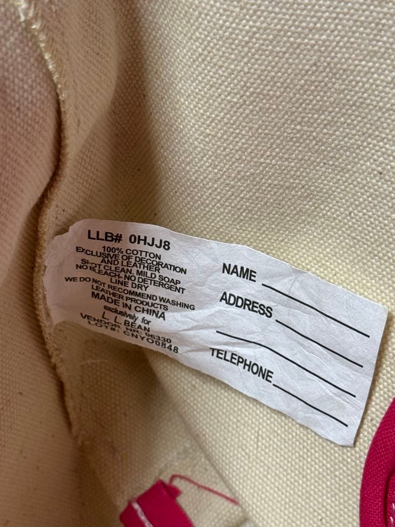 L.L.Bean 桜刺繍 トートバッグ エルエルビーン キャンバストートバック