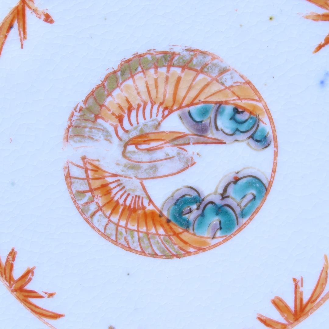 ⭕411 古伊万里 色絵錦手 三ツ鉢 菓子鉢 花鳥文 明治時代