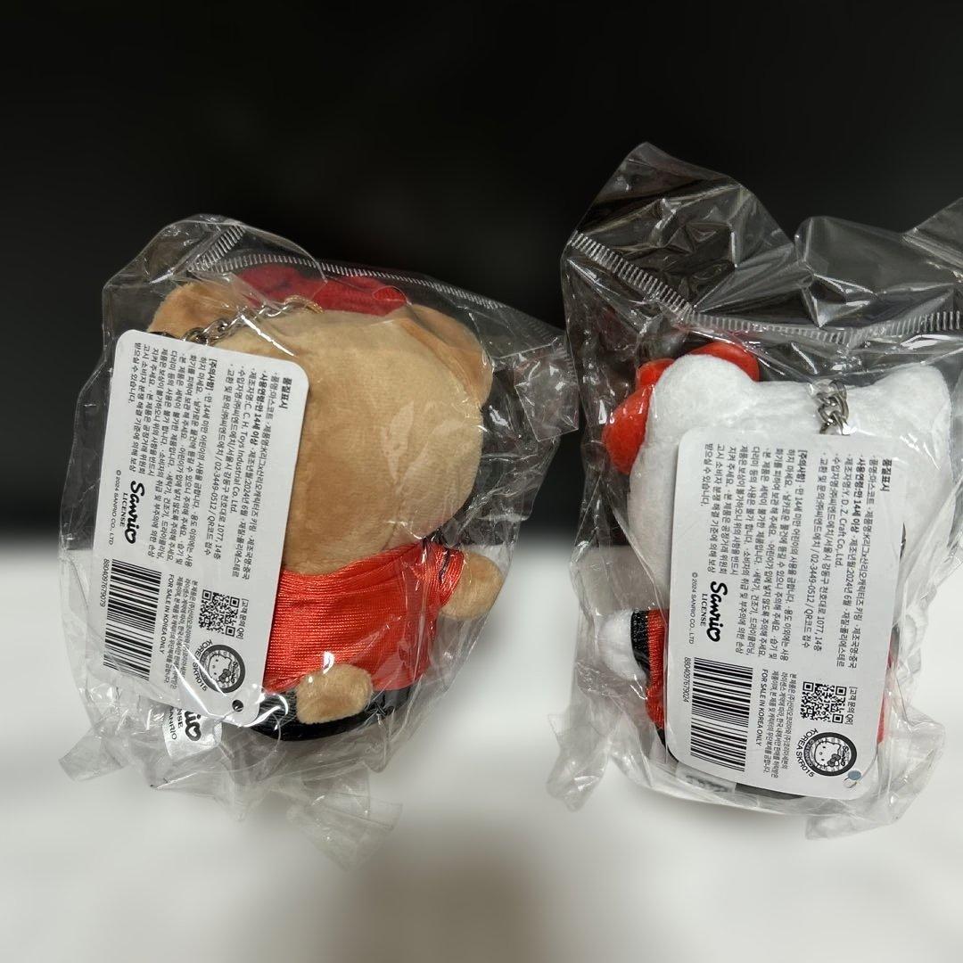 ハローキティ タイニーチャムFCソウル　江原FCぬいぐるみキーホルダー サッカー