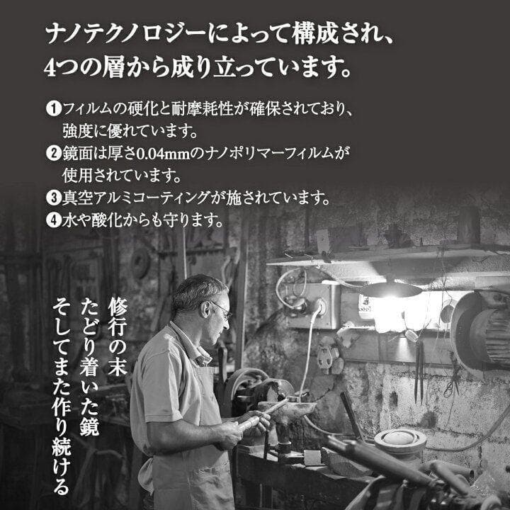 割れない鏡 ウォールミラー 壁掛け 姿見鏡 60×160cmシルバー 1624