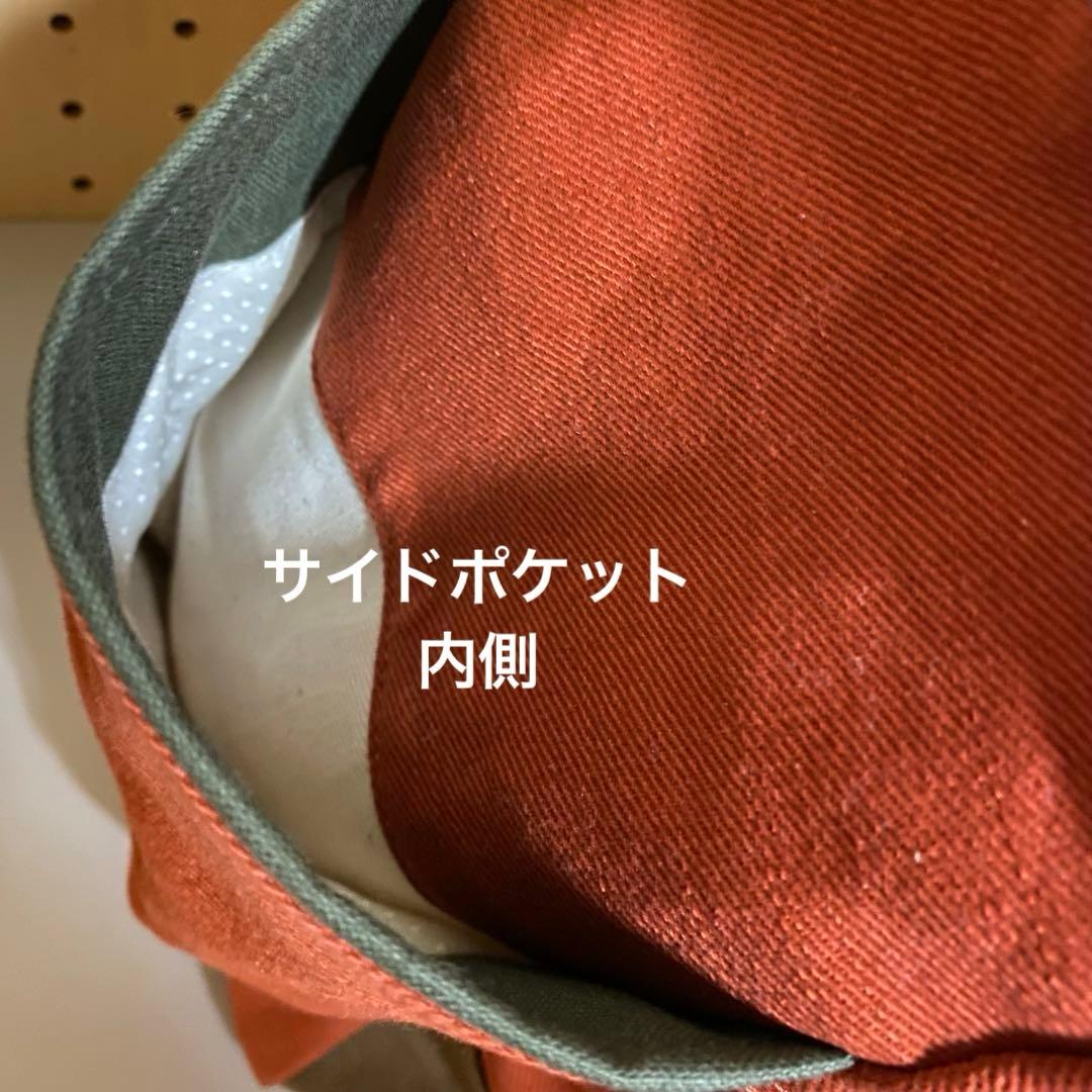 オレンジ色ジージャン　デニムリメイク　トートバッグ