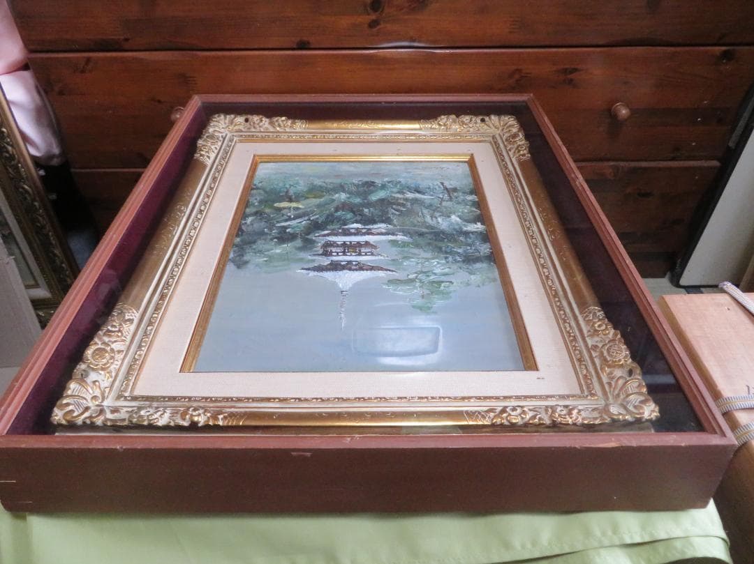 酒本英嗣　「薬師寺遠望」 油彩　F6号　近代日本美術協会委員、白美会副代表理事