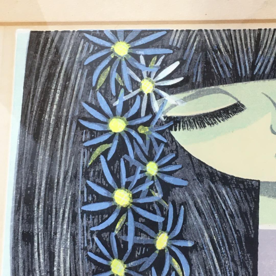 ○池田修三「しおん」木版画・直筆サイン 再評価で人気再燃 秋田県出身 小竹美術