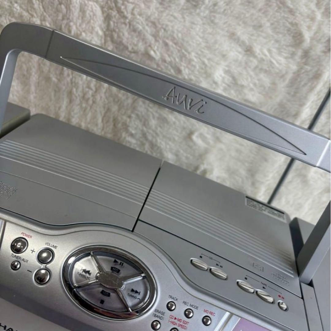SHARP Auvi CD MD カセット ラジオ ラジカセ
