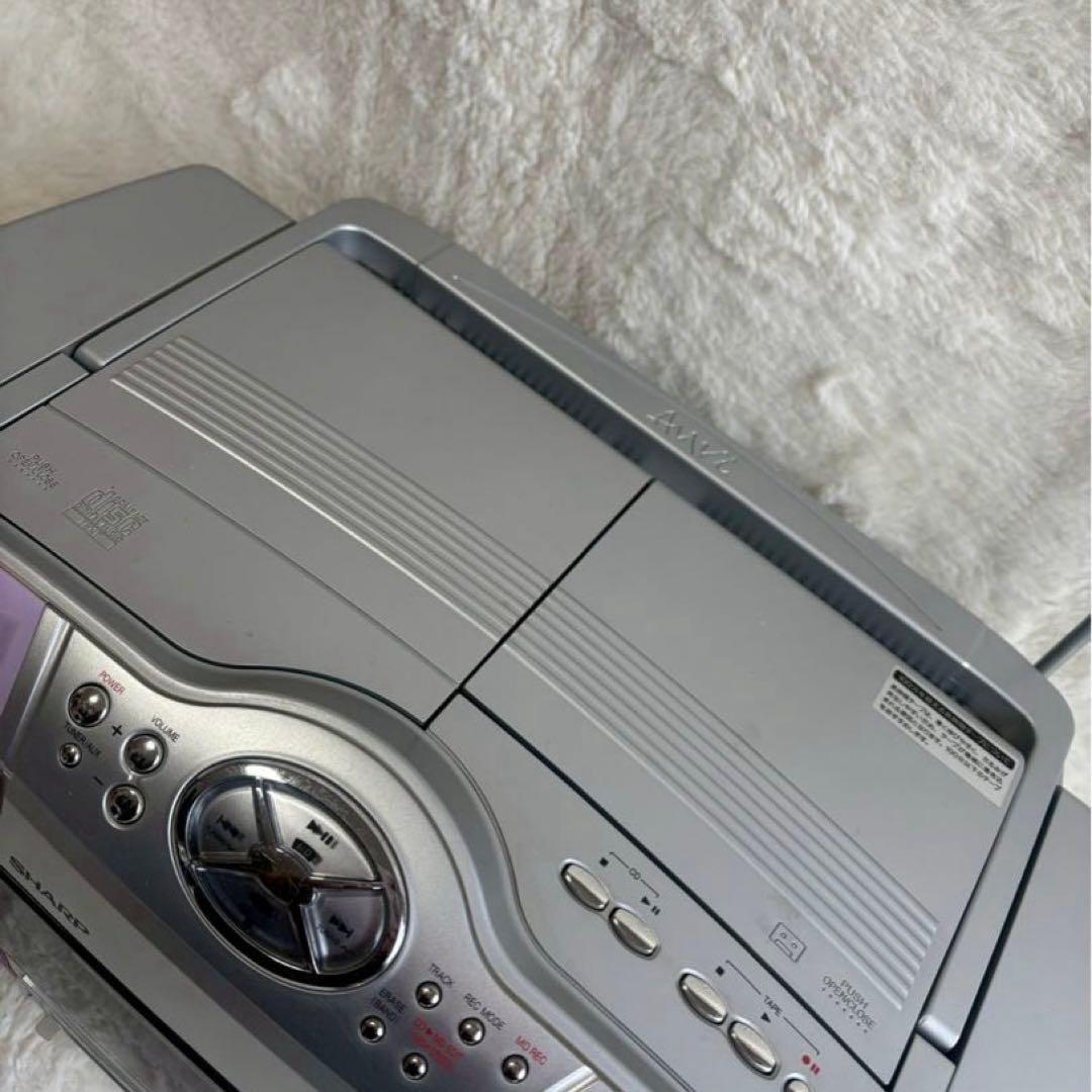 SHARP Auvi CD MD カセット ラジオ ラジカセ