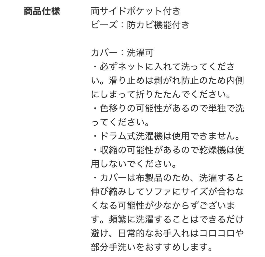 LOOSY 2人掛けビーズソファ+クッションカバー