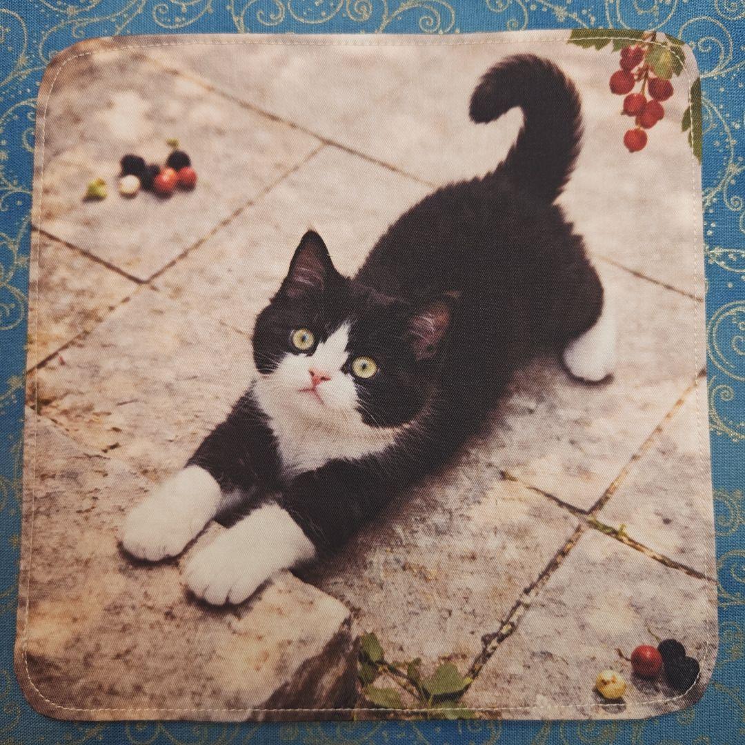 チョコ　ハンカチ　ねこちゃん柄　ハンドメイド3/11　18枚