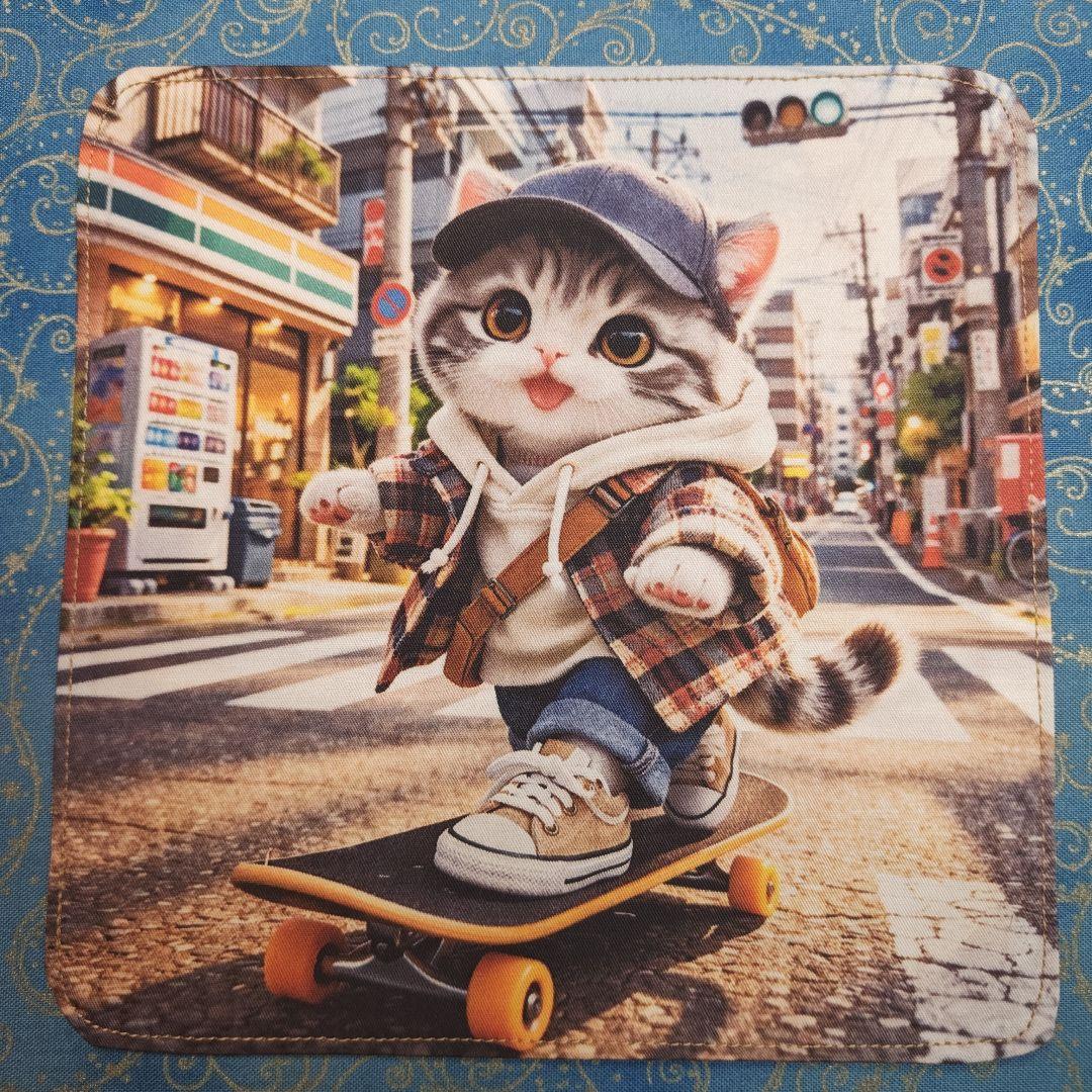 チョコ　ハンカチ　ねこちゃん柄　ハンドメイド3/11　18枚