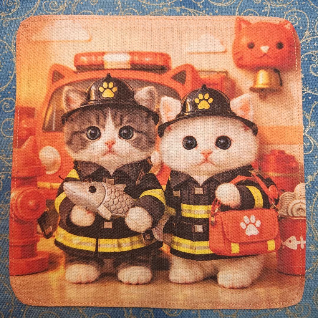 チョコ　ハンカチ　ねこちゃん柄　ハンドメイド3/11　18枚