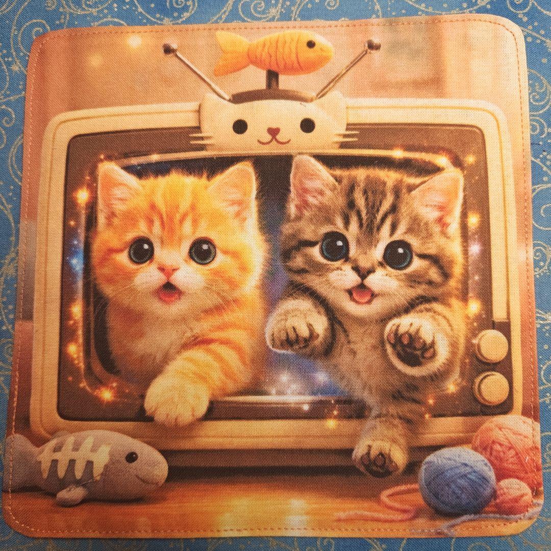 チョコ　ハンカチ　ねこちゃん柄　ハンドメイド3/11　18枚