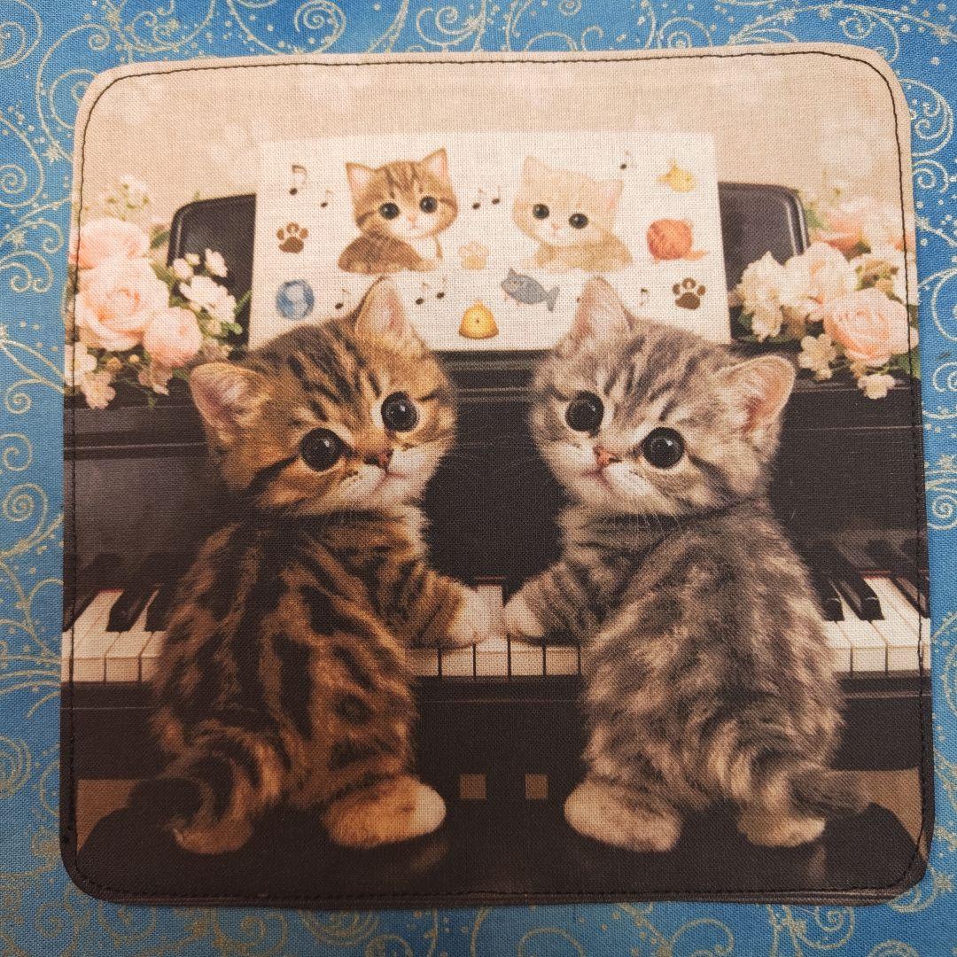 チョコ　ハンカチ　ねこちゃん柄　ハンドメイド3/11　18枚