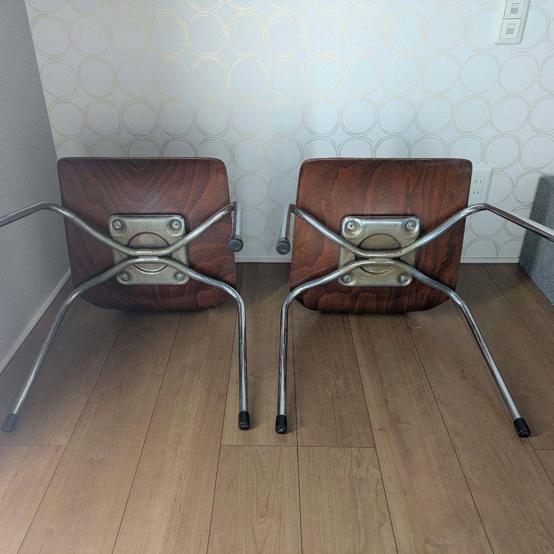 ①2脚 AICHI パグホルツPAGHOLZ PAGWOOD スタッキングチェア
