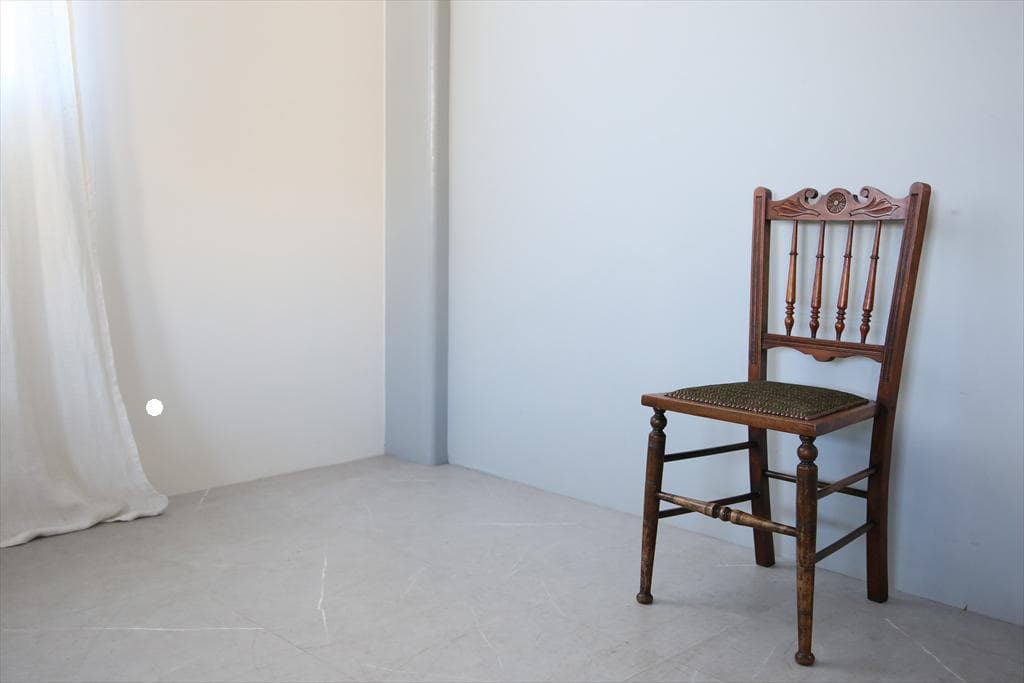 英国アンティーク木製ベッドルームチェア/椅子ダイニングイス飾り棚91-114-3