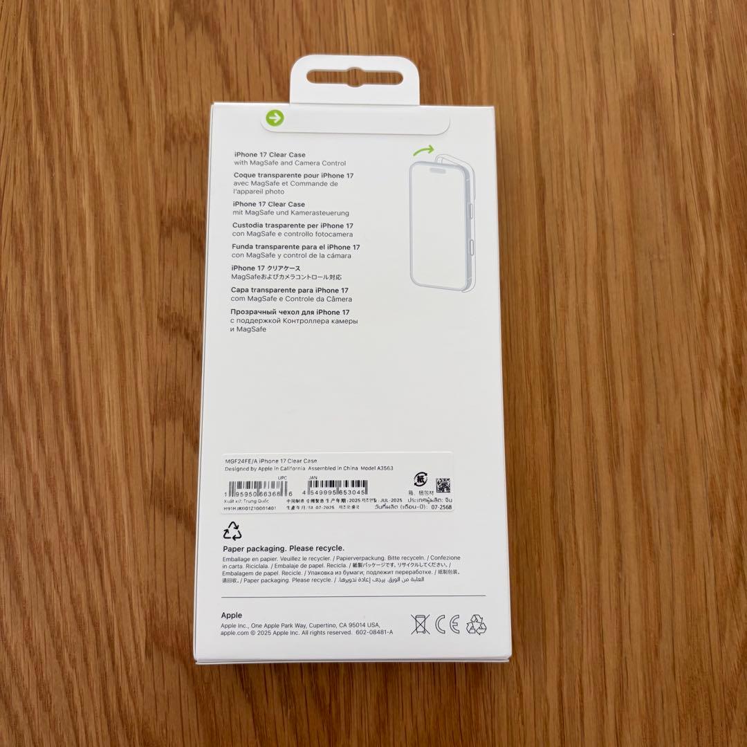 iPhone 17 クリアケース Apple 純正 MagSafe対応