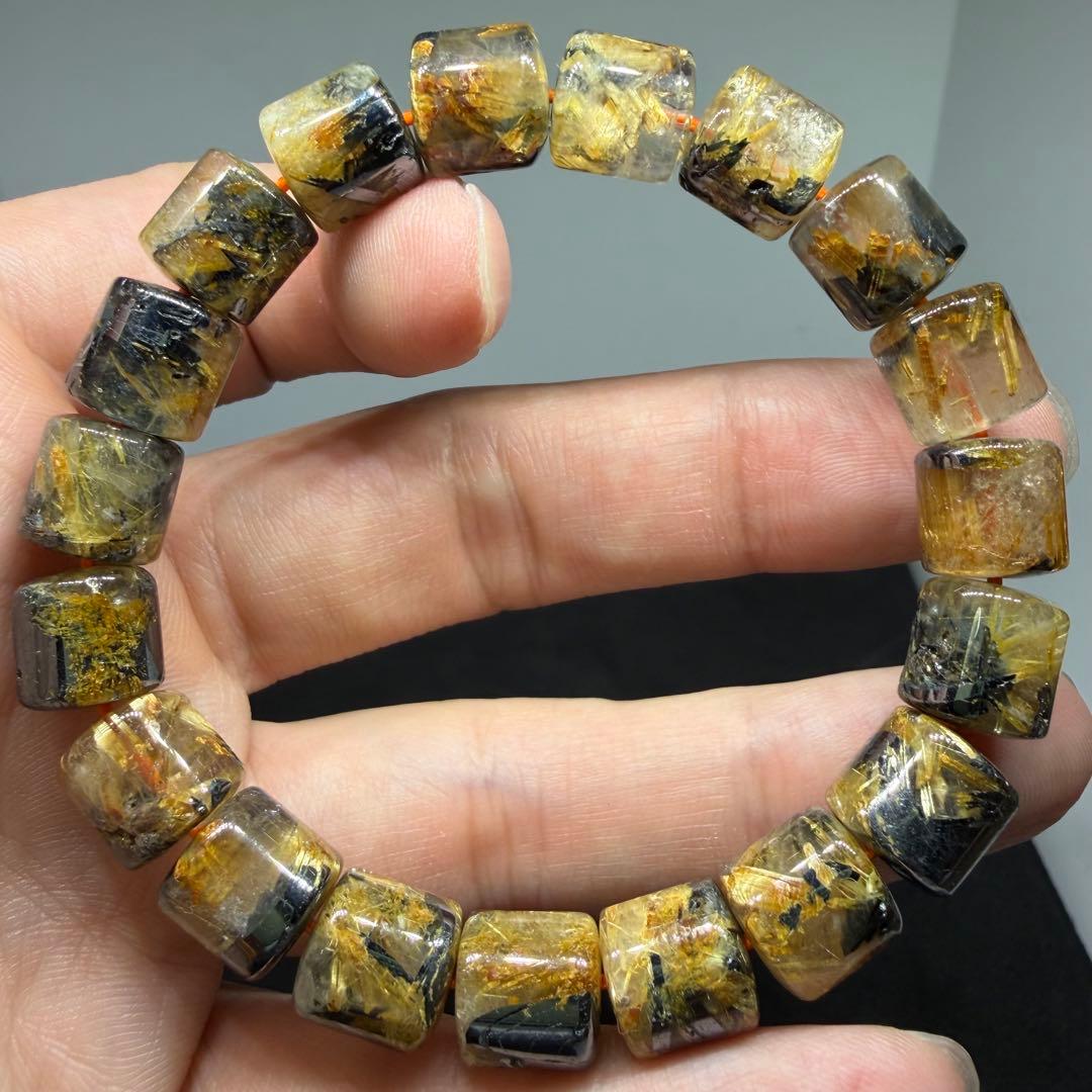 □065 太陽放射 ゴールド タイチン ルチル クォーツ 178 z6380□