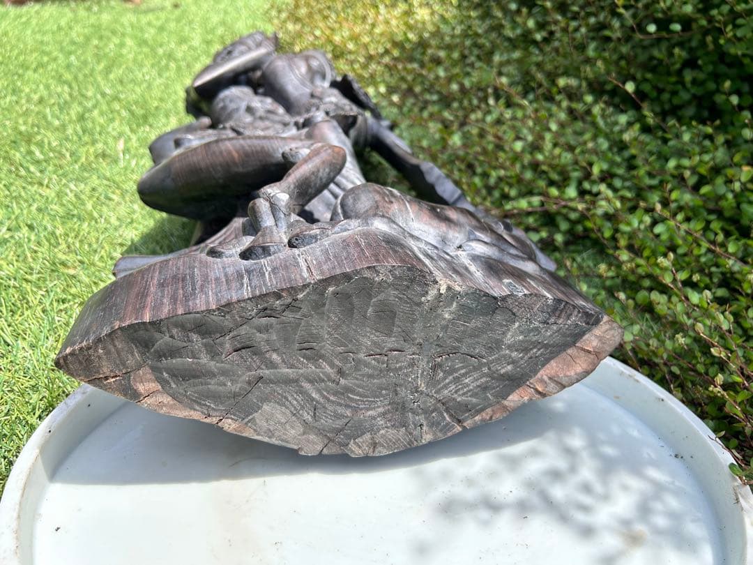 バリ　彫刻　手彫り　アンティーク　置物