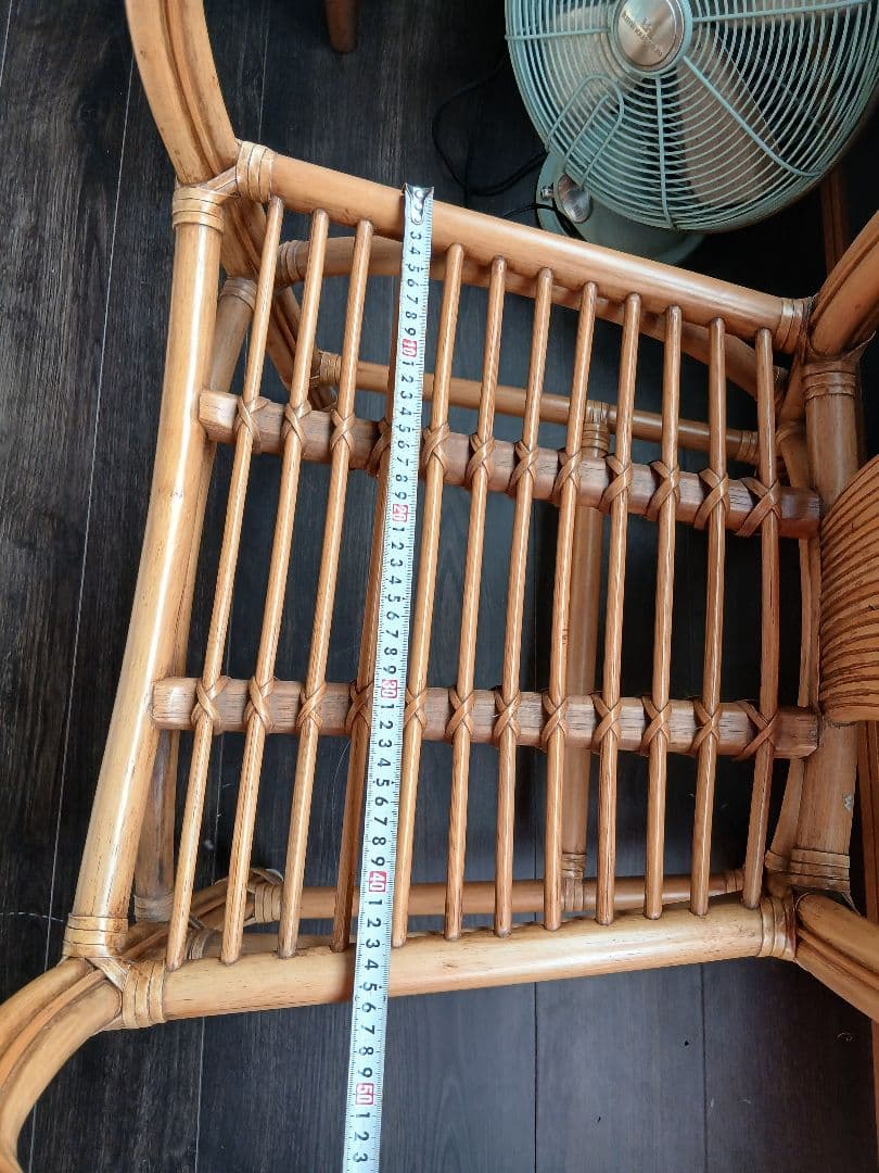 曲線美！ラタン ダイニングアームチェア 北欧スタイル