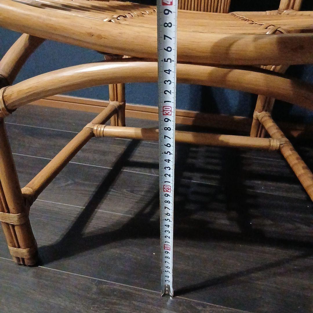 曲線美！ラタン ダイニングアームチェア 北欧スタイル