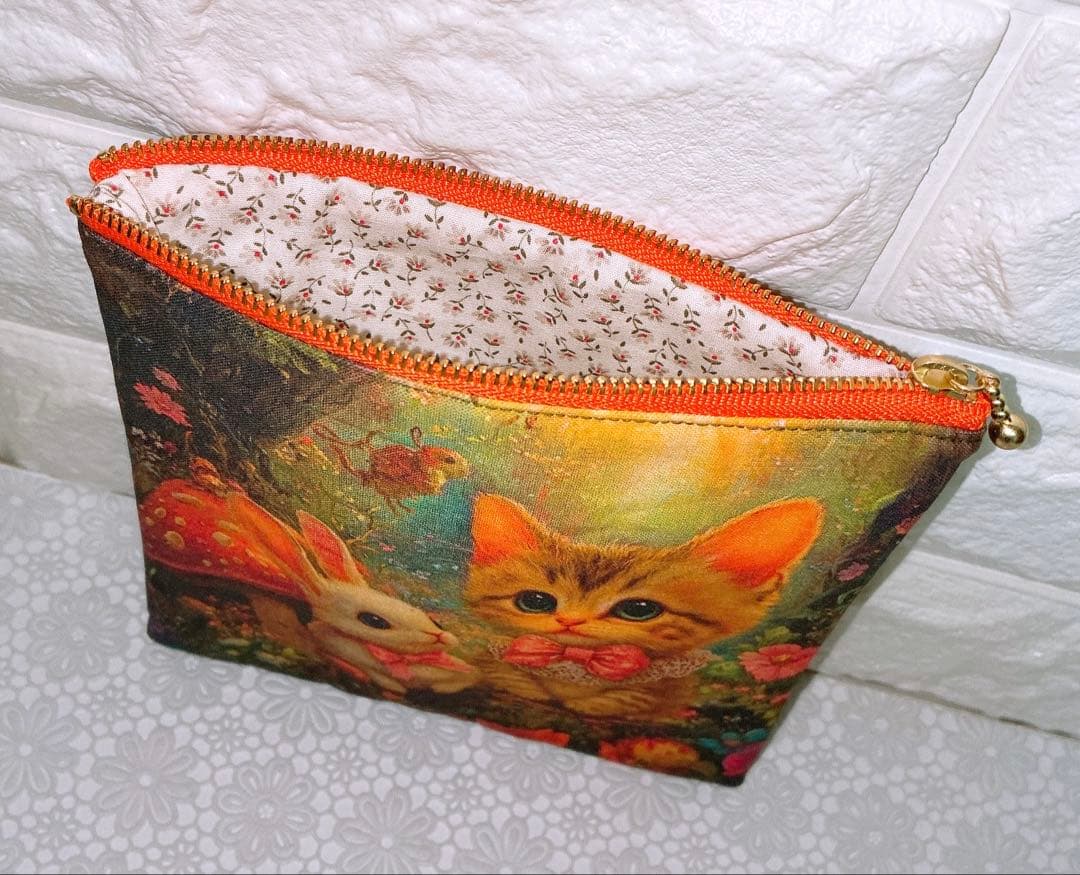 ミニトートバック＆ポーチ♡にゃんこ