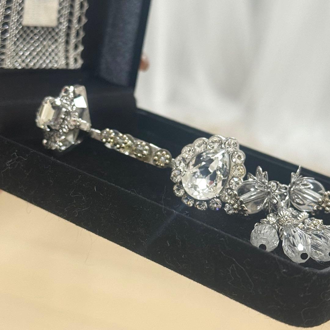 【tanaka daisuk】クリスタルビジュー ナックルリング シルバー