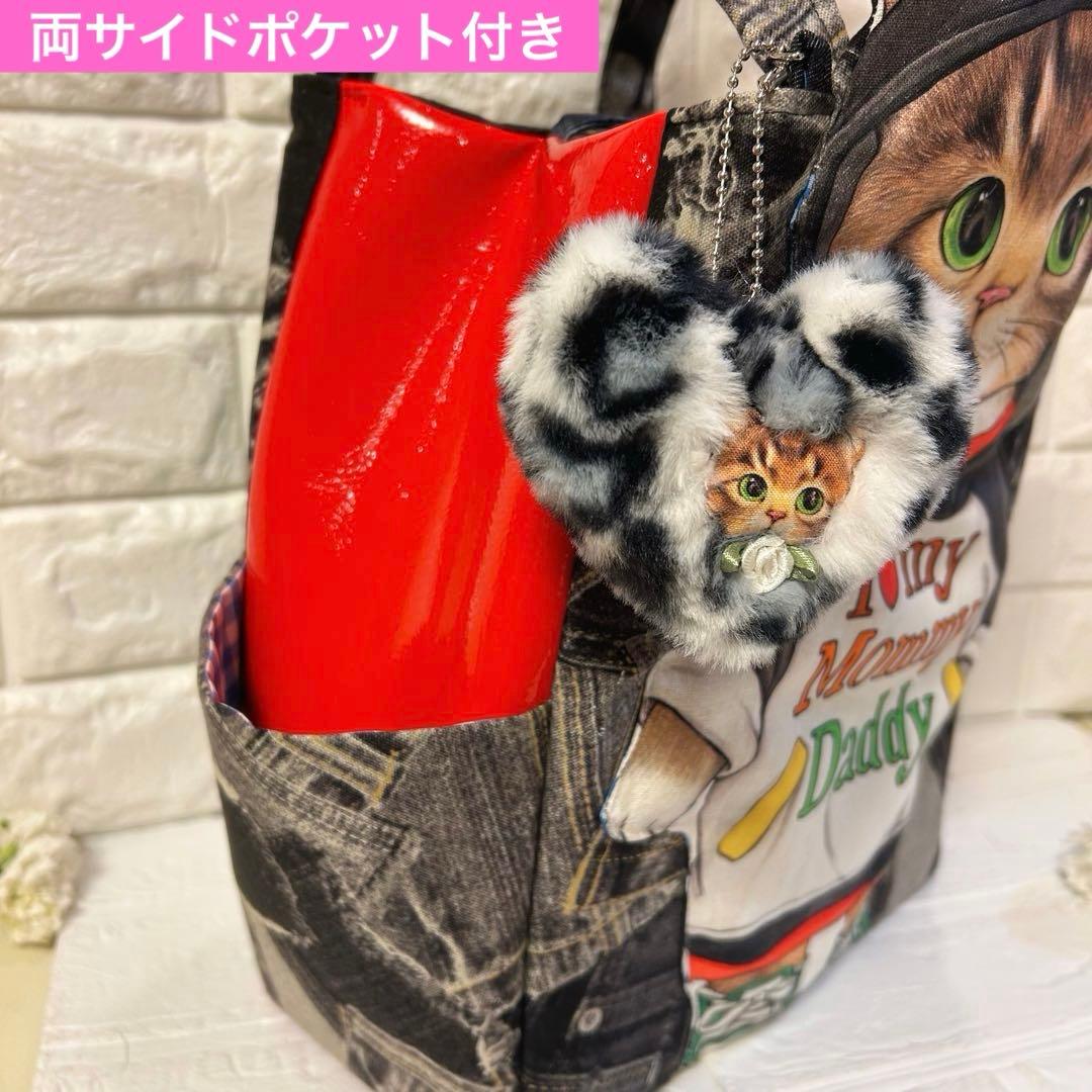 リトルサンダー　コヤンイサムチョン　フェイクレザー＆デニム　トートバッグ