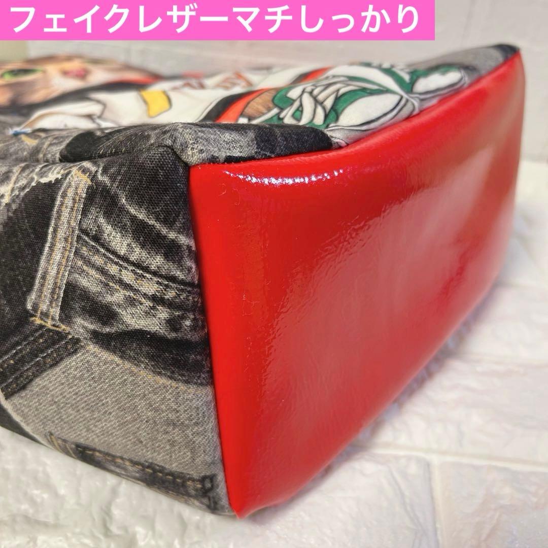 リトルサンダー　コヤンイサムチョン　フェイクレザー＆デニム　トートバッグ