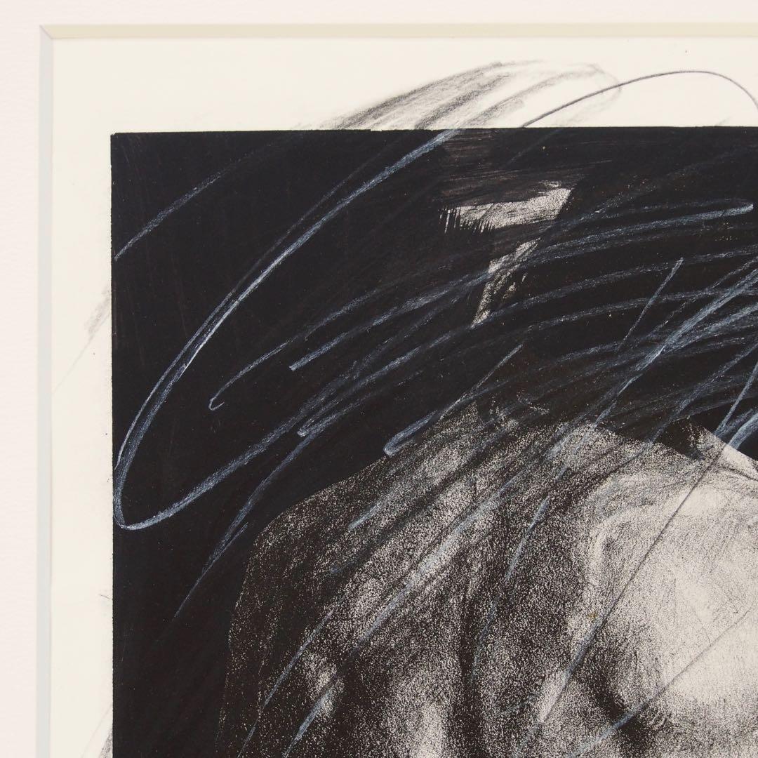 人物画 肉筆画 作品 額入り 現代アート 絵画 ミニマル インテリア デザイン