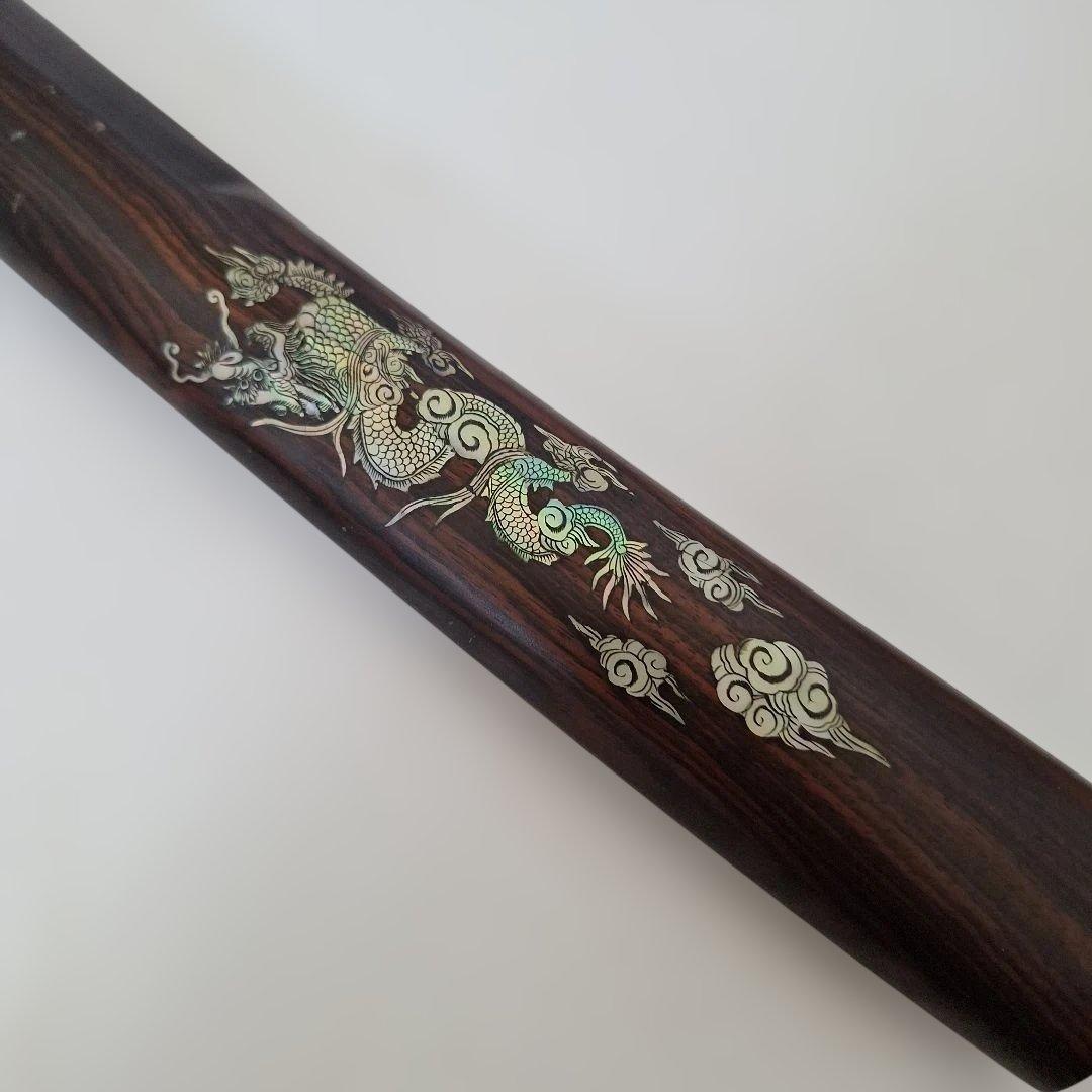 黒檀 螺鈿細工木刀　大刀 脇差 模造刀