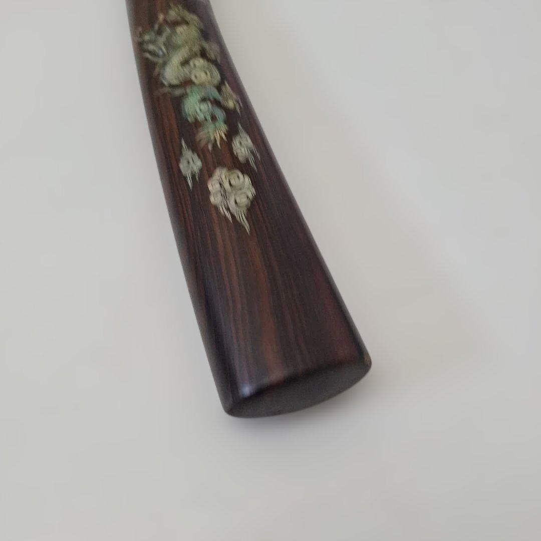 黒檀 螺鈿細工木刀　大刀 脇差 模造刀