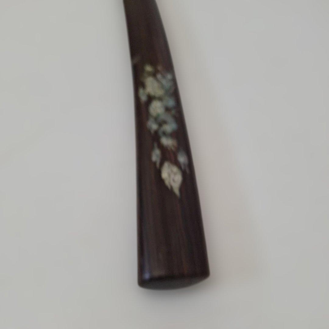 黒檀 螺鈿細工木刀　大刀 脇差 模造刀