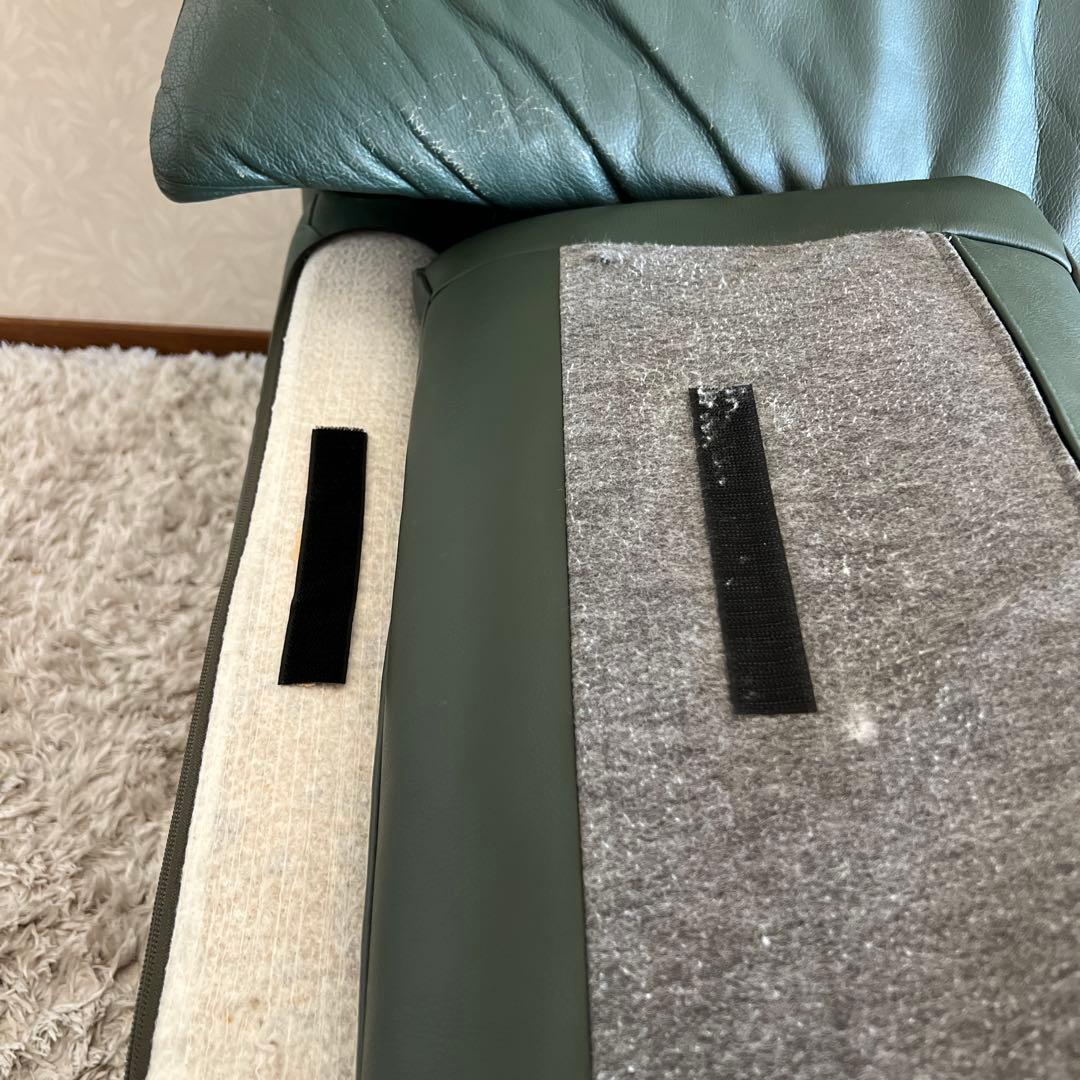 karimoku カリモク家具 応接用 ソファ 1人掛け 椅子 深緑 レザー