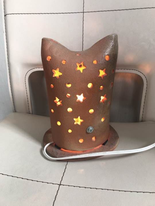 手焼きの陶器♥フクロウ♥間接照明♥