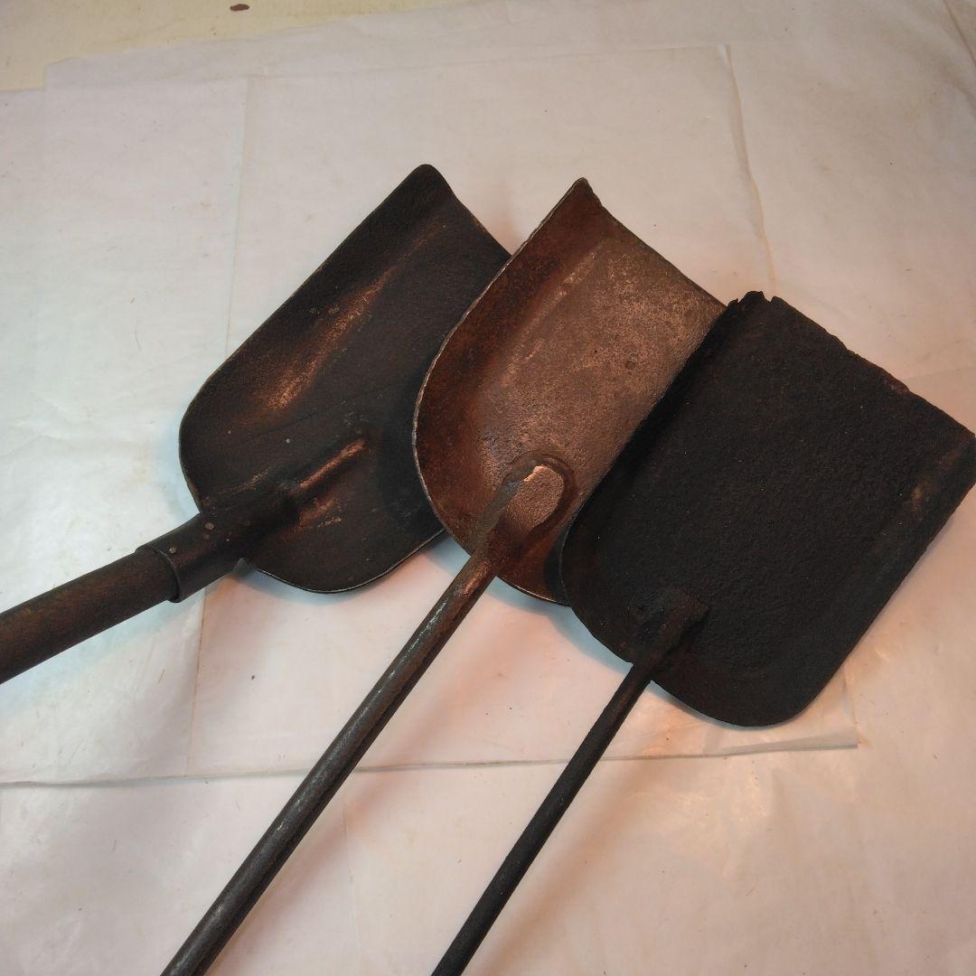 鉄のスコップ3本　古道具　昭和レトロ