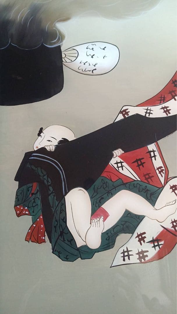 ガラス絵 浮世絵 硝子絵