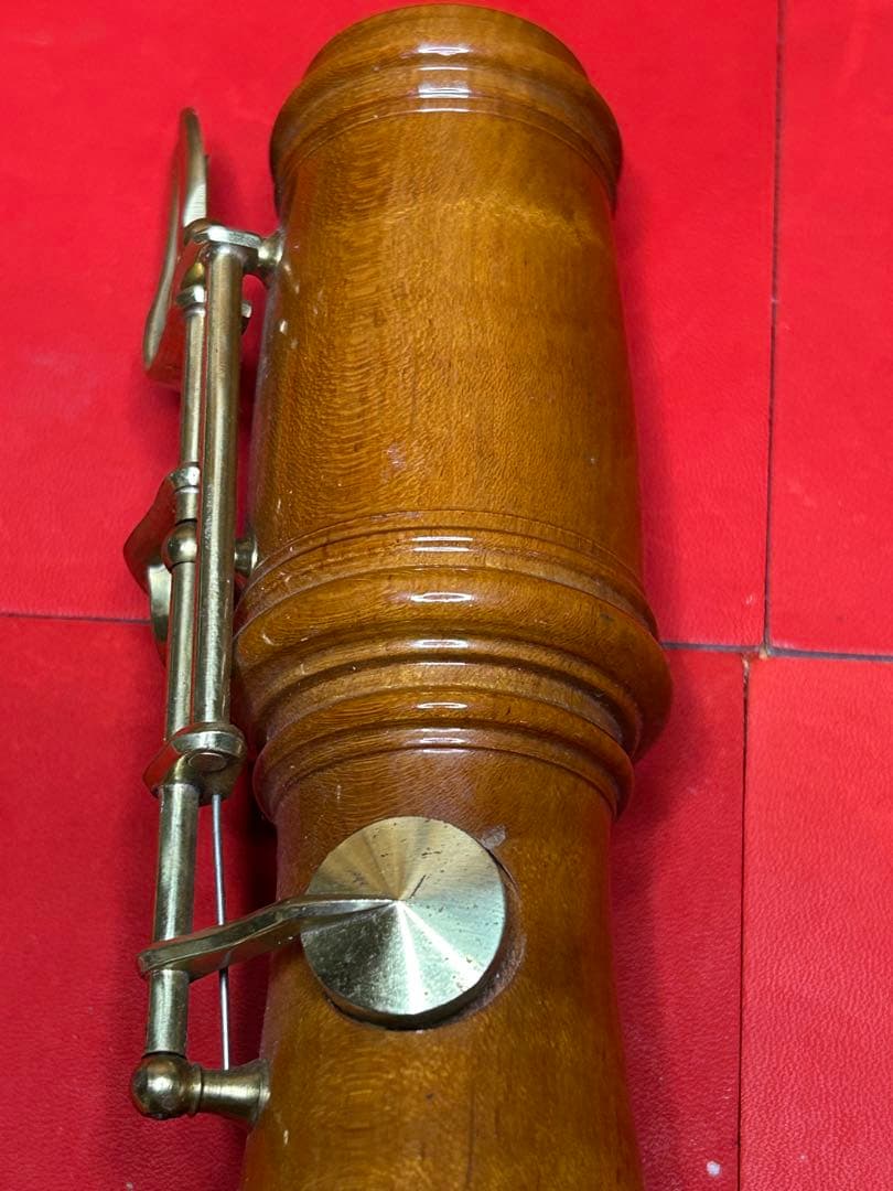 木製テナーリコーダー 分解可能 金具付き