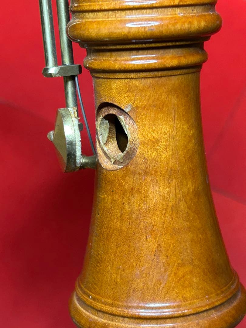 木製テナーリコーダー 分解可能 金具付き