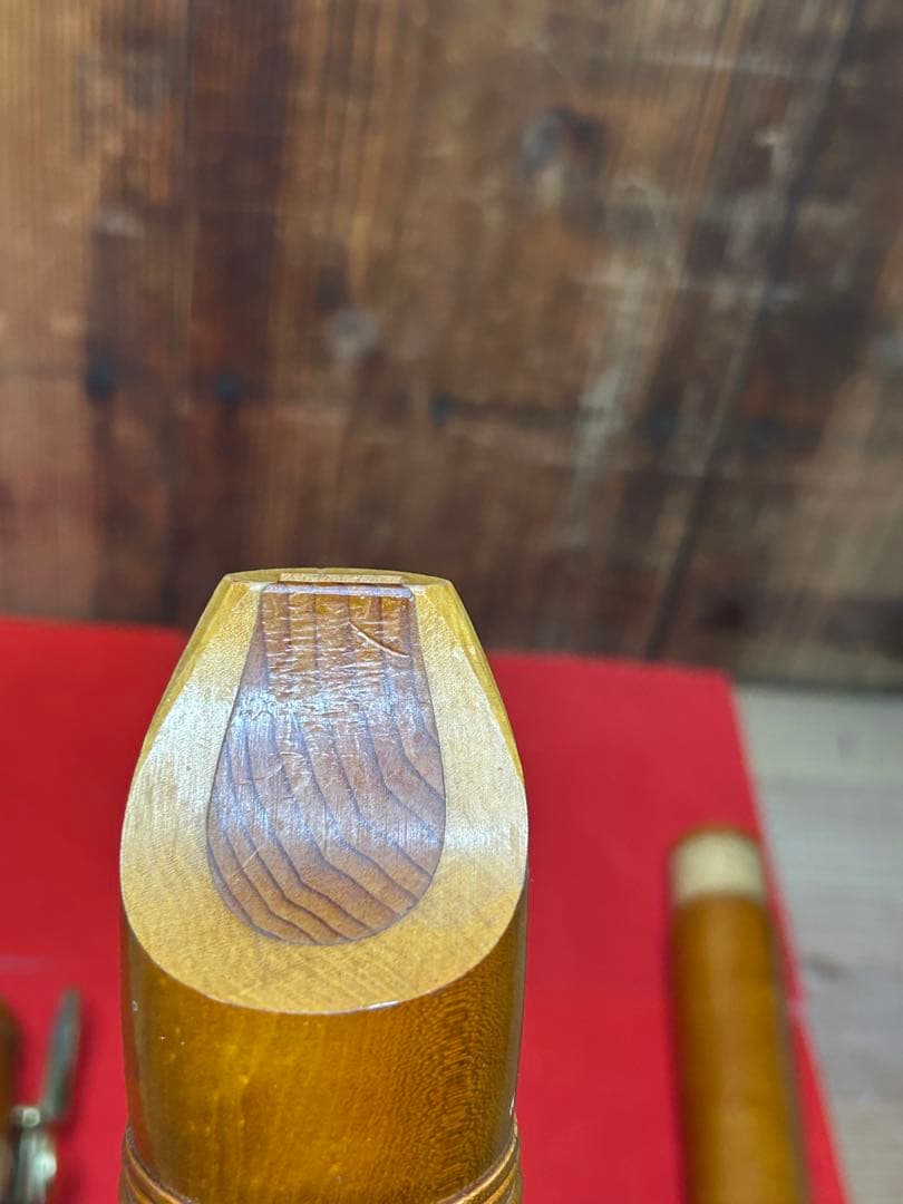 木製テナーリコーダー 分解可能 金具付き