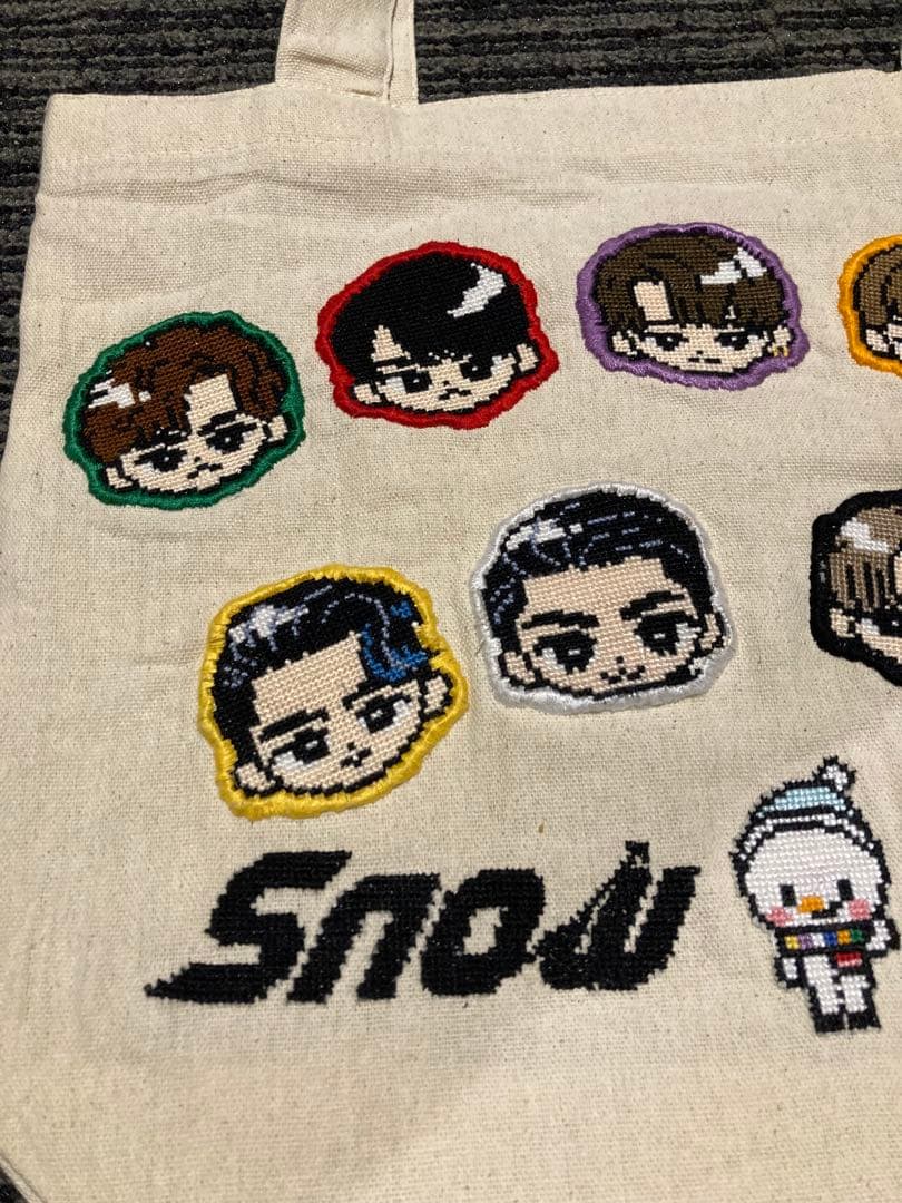 Manキャラクター刺繍トートバッグ